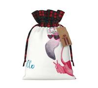 Ciao Occhiali Flamingo Stampa Carino Colore Corrispondenza Plaid Sacchetto di Natale Coulisse Design Per Imballaggio Regalo Festa di Natale