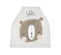 Ciao Orso Carino Cartone Animato Passeggino Tettoia Copri Seggiolino Copertura Infermieristica Auto per Bambini per L'Allattamento Al Seno Morbido Traspirante Elastica Tettuccio