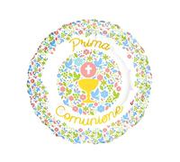 Ciao Palloncino foil balloon mylar round tondo (23cm, 9'') Prima Comunione, Multicolor