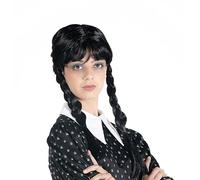PARRUCCA CON TRECCE E FRANGETTA DI MERCOLEDI' ADDAMS