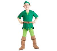 Ciao- Peter Pan costume travestimento bambino Toon Studio (Taglia 5-7 anni)