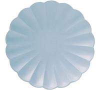 Ciao-Piatti carta FSC compostabili (Ø20cm), 8 pezzi, azzurro pastello diam 20, 34737