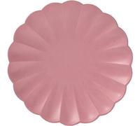 Ciao-Piatti carta FSC compostabili (Ø20cm), 8 pezzi, rosa antico diam 20, 34740