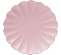 Ciao-Piatti carta FSC compostabili (Ø20cm), 8 pezzi, rosa pastello diam 20, 34735