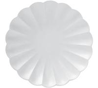 Ciao-Piatti carta FSC compostabili (Ø23cm), 8 pezzi, bianco diam 23, 34726