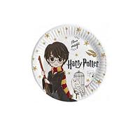 Ciao- Piatti Carta FSC compostabili Harry Potter (Ø23cm), 8 Pezzi diam 23, Bianco,Giallo,Rosso,Grigio, 20224