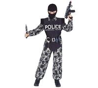 Ciao-Police Agente Speciale Action Team Costume Bambino (Taglia 8-10 Anni), Colore Camouflage, 10841.8-10