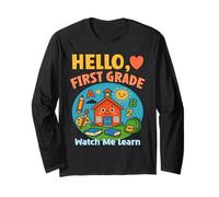CIAO, PRIMO GRADO GUARDAMI IMPARARE L'inizio dell'apprendimento scolastico Maglia a Manica