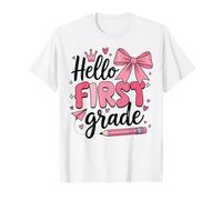 Ciao Primo Grado Primo Giorno di Scuola Coquette Insegnante Ragazza Maglietta