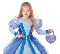 Ciao Principessa Delle Nevi Costume Carnevale Con Borsetta Con Make-Up Bambina