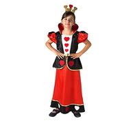 Ciao- Regina di Cuori Wonderland Costume Travestimento Bambina, Colore Rosso, Nero, Bianco, 5-7 anni, 14811