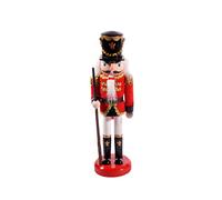Ciao- Schiaccianoci Natale Soldatino con baionetta (24cm) in legno e tessuto, rosso/nero