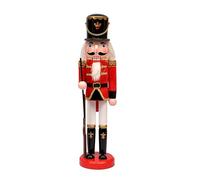 Ciao- Schiaccianoci Natale Soldatino con baionetta (38cm) in legno e tessuto, rosso/nero