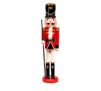 Ciao- Schiaccianoci Natale Soldatino con baionetta (60cm) in legno e tessuto, rosso/nero