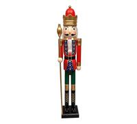 Ciao Schiaccianoci Natale Soldatino Maxi (180cm) Decorazione in Legno, Rosso, Nero, 180 cm
