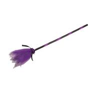 Ciao- Scopa da Strega (85cm, smontabile) con Tulle Bicolore, Viola/Nero Accessorio Travestimento, Colore, Media, 31455