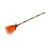 Ciao- Scopa da Strega per Travestimento (85cm, smontabile) con Tulle Bicolore, Arancione/Nero