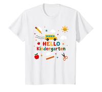 Ciao Scuola Materna Ragazzi Scuola Avventura Allegro AP Maglietta, Bambini, Bianco, 6 Anni