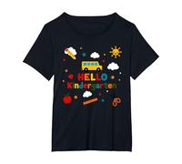 Ciao Scuola Materna Ragazzi Scuola Avventura Allegro AP Maglietta, Donna Plus-Size, Nero, 5X