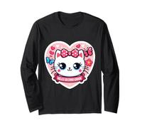 Ciao Secondo Grado 2nd Grader Ragazza Gattino Gatto Ritorno A Scuola Maglia a Manica