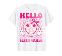Ciao sesto grado Coquette Bow Back To School 6th Grade Girl Maglietta