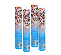 Ciao - Set 4 Party Popper Tubi cannone spara coriandoli (30 cm), multicolor