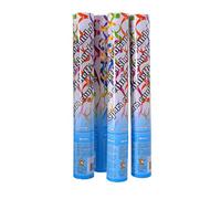 Ciao - Set 4 Party Popper Tubi cannone spara coriandoli (40 cm), multicolor