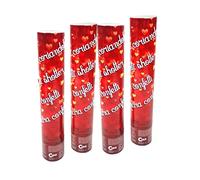 Ciao - Set 4 Party Popper Tubi spara coriandoli cuori rossi (30 cm)