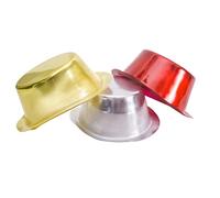 Ciao-Set 6 Cappelli Party Oro, Argento e Rose Gold con banda nera, modelli assortiti Adulti, 6 pezzi, 20659.6
