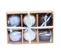 Ciao- Set 6 sfere decoupage ornamentali Snowflakes (Ø 7,5 cm) con nastro in tessuto per albero di Natale in giftbox