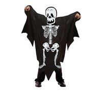 Ciao- Skeleton Ghost costume travestimento unisex bambino (Taglia 4-6 anni), nero