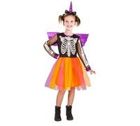Ciao- Skeletrina Unicorno scheletro costume travestimento bambina (Taglia 8-10 anni)