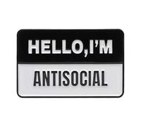 Ciao Sono Anti Sociale - Distintivo Smalto Personalizzato Per Revers E Lapel, normale, Metallo non prezioso