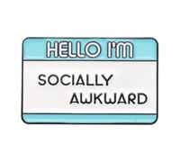 Ciao Sono Anti Sociale - Distintivo Smalto Personalizzato Per Revers E Lapel, normale, Metallo non prezioso