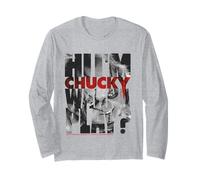 Ciao, Sono Chucky, Voglio Giocare a Chucky Halloween Design Maglia a Manica