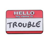 Ciao, Sono Super Smalto Pin - Personalizzato, Con Il mio nome, Problemi Meglio Di Spilla Distintivo Risvolto Divertente Scatola di Dialogo Slogan Gioielli, normale, Metallo non prezioso