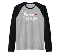 Ciao Streghe! - Divertente Strega Halloween Maglia con Maniche Raglan