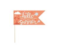 Ciao Summer Banner - No DIY, Banner estivo per decorazioni estive, Hello Summer Sun Signs per compleanni, decorazioni per spiaggia, piscina, decorazioni tropicali, forniture estive Ykz312 (taglia
