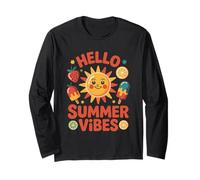 Ciao Summer Vibes Sunshine Cartoon Maglia a Manica