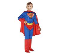 Ciao- Superman costume travestimento bambino originale DC Comics (Taglia 8-10 anni) con muscoli imbottiti