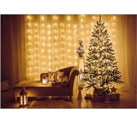 Ciao Tenda Luminosa 10 Stringhe 300 microled con Giochi Luce Uso Interno/Esterno, Bianco Caldo, 3 mt