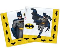 Ciao- Tovaglioli Carta compostabili Batman (33x33cm, Doppio Velo), 20 Pezzi, Multicolore, 20277