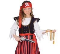Ciao Travestimento Costume Carnevale Piratessa Rosso Nero Bianco Bambina