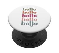 Ciao uomini, donne e bambini che amano salutare il mattino PopSockets PopGrip Adesivo