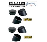 CIARE CT190 4 TWEETER CUPOLA IN SETA 20mm MAGNETE NEODIMIO AUTO 4 CONDENSATORI