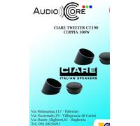 CIARE CT190 COPPIA TWEETER CUPOLA IN SETA 20mm 100 WATT MAGNETE IN NEODIMIO 89DB
