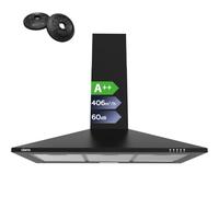 CIARRA ASB9201 Cappa Aspirante 90 cm 406 m³/h, 3 Velocità Nero