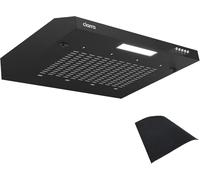 CIARRA AWB6903 Cappa Aspirante 60cm - Sottopensile & Montaggio a Parete - 3 Velocità - Filtro in Metallo - Modalità Doppia - Nero Opaco - Facile Installazione