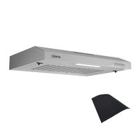 CIARRA AWS6903 - Cappa aspirante da 60 cm, per ricircolo d'aria, 3 livelli di po