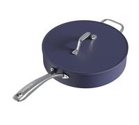 CIARRA Beyond - Padella per sauté - 28 cm - 4,2 L - Rivestimento antiaderente - con coperchio - Tutte le fonti di calore compresa l'induzione - Non tossico - Senza PTFE e PFOA - Blu